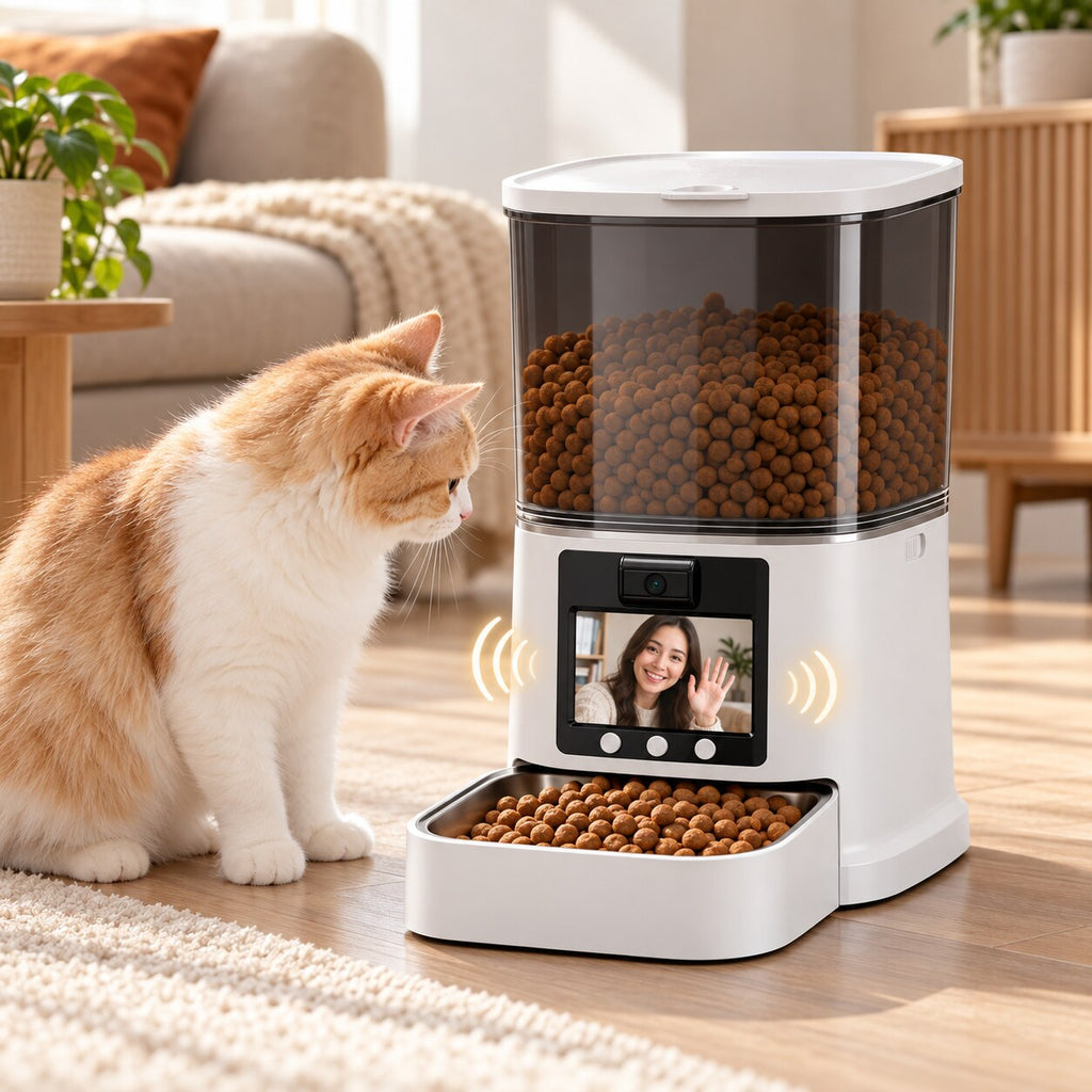 DINUZO Smart Pet Feeder 5L cu cameră și apel video