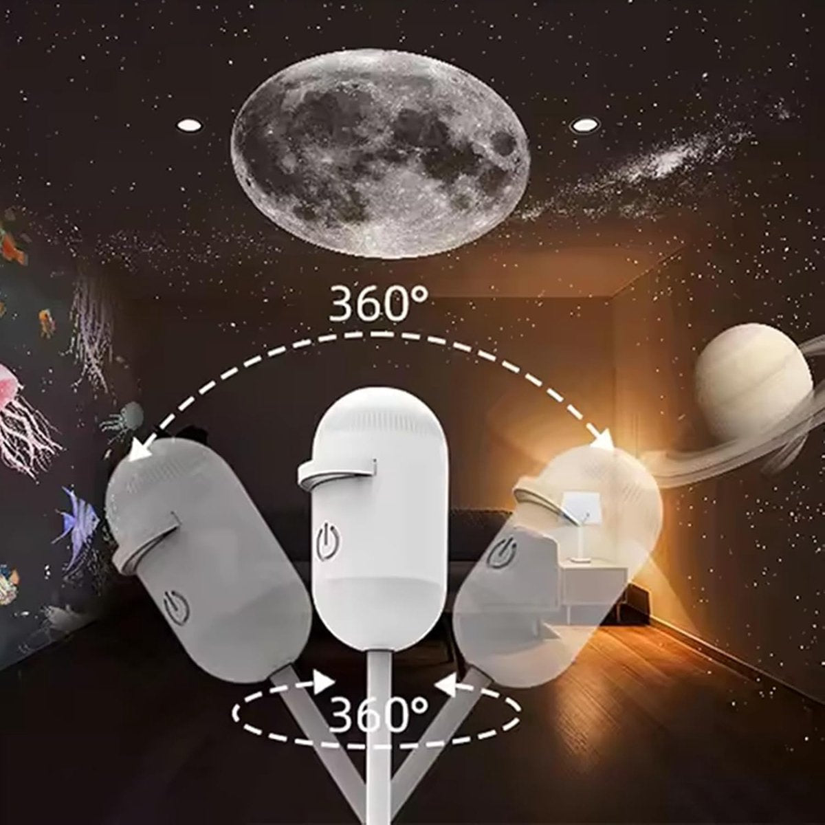 DINUZO Galaxy Projector – Verwandle jeden Raum in einen Sternenhimmel